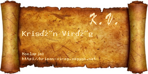 Krisán Virág névjegykártya
