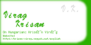 virag krisan business card